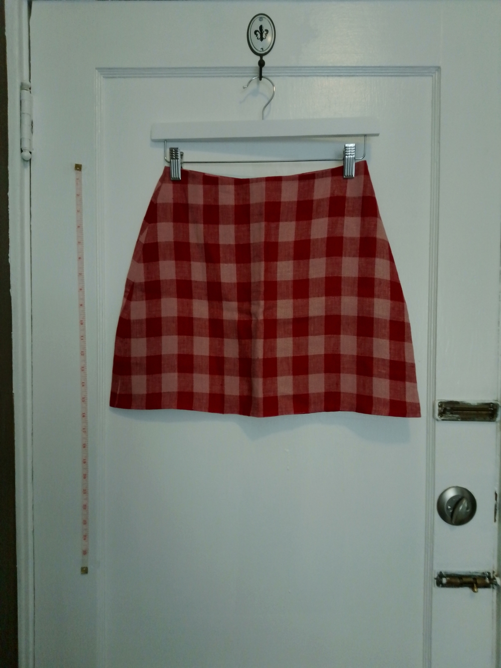 Reformation Red Plaid Mini Skirt XS 00